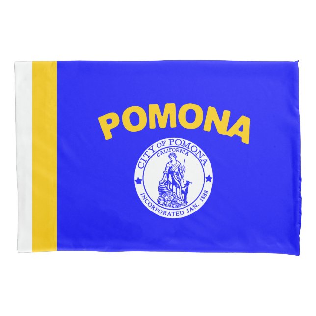 Funda De Cojín Bandera de Pomona (California) (Anverso-izquierdo)