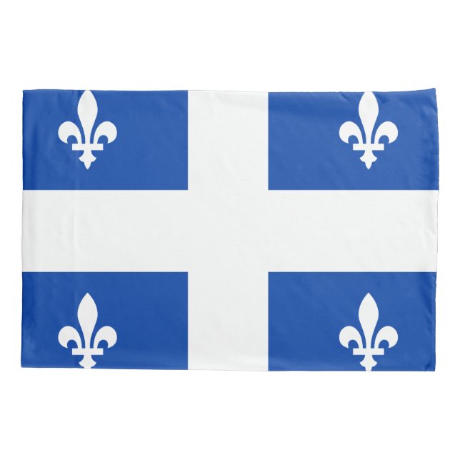 Funda De Cojín Bandera de Quebec (Reverso)