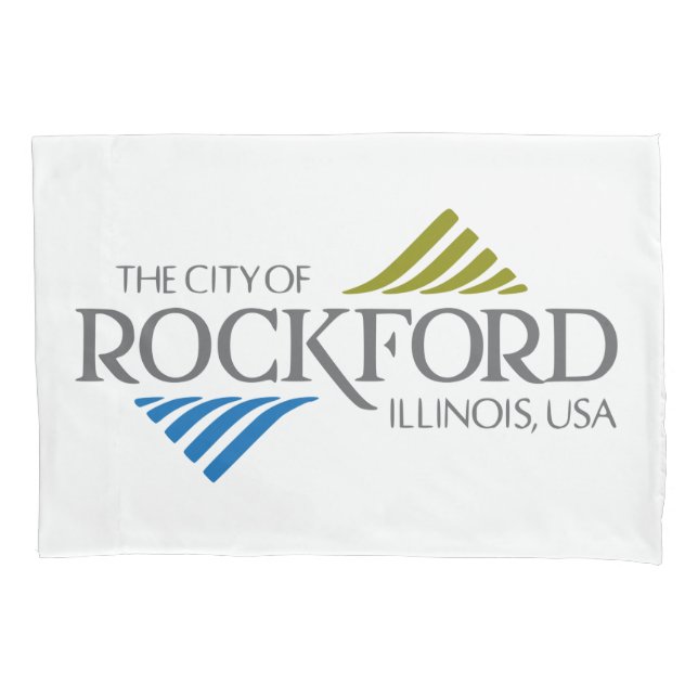 Funda De Cojín Bandera de Rockford (Illinois) (Anverso-izquierdo)