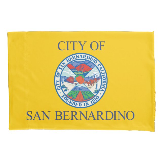 Funda De Cojín Bandera de San Bernardino (California) (Anverso-izquierdo)