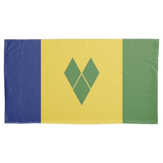 Funda De Cojín Bandera de San Vicente y las Granadinas (Anverso)