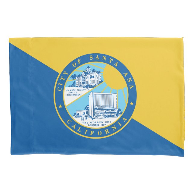 Funda De Cojín Bandera de Santa Ana (California) (Anverso-izquierdo)