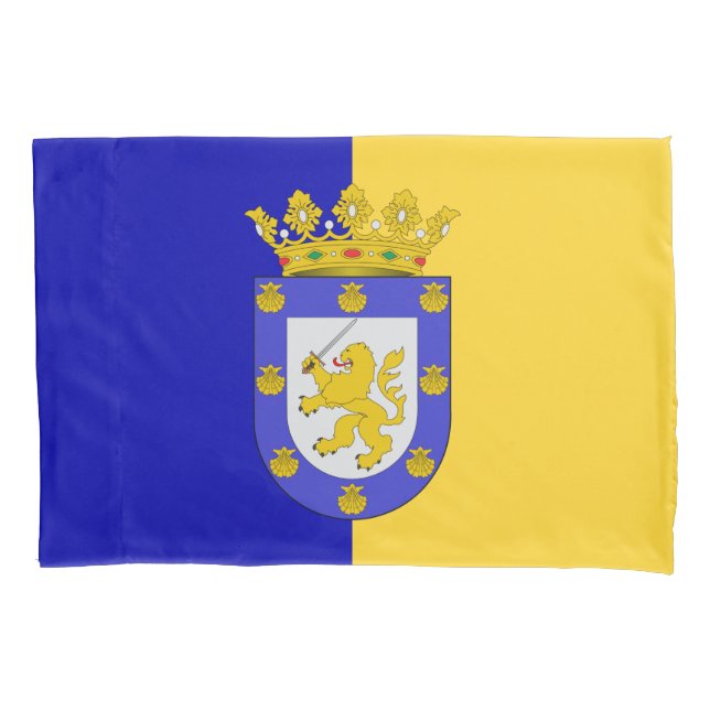 Funda De Cojín Bandera de Santiago (Chile) (Anverso-izquierdo)