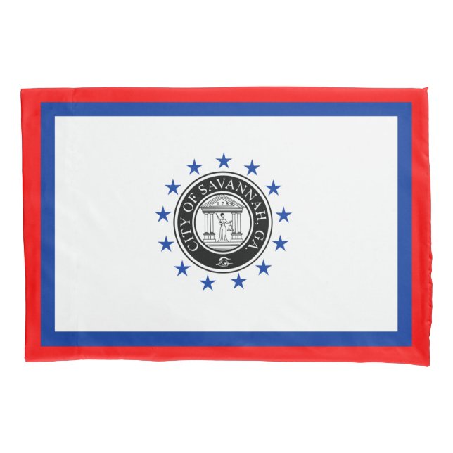 Funda De Cojín Bandera de Savannah (Georgia) (Anverso-izquierdo)