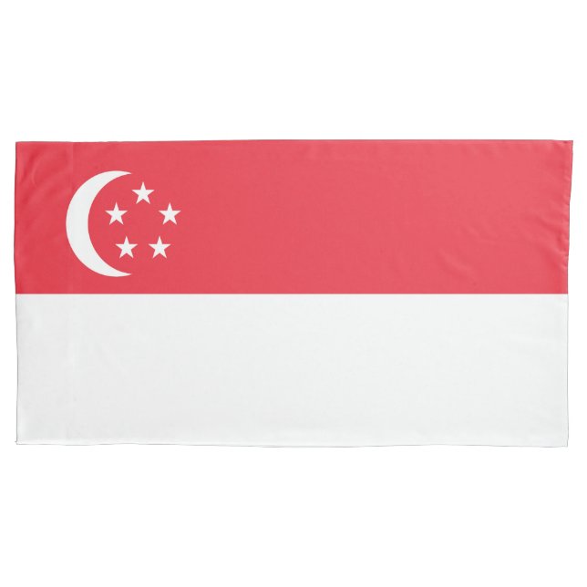 Funda De Cojín Bandera de Singapur (Anverso)
