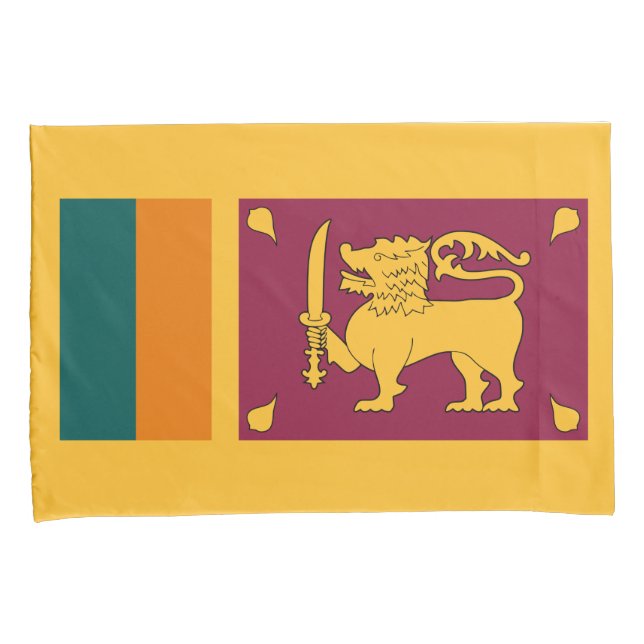 Funda De Cojín Bandera de Sri Lanka (Anverso-Derecho)