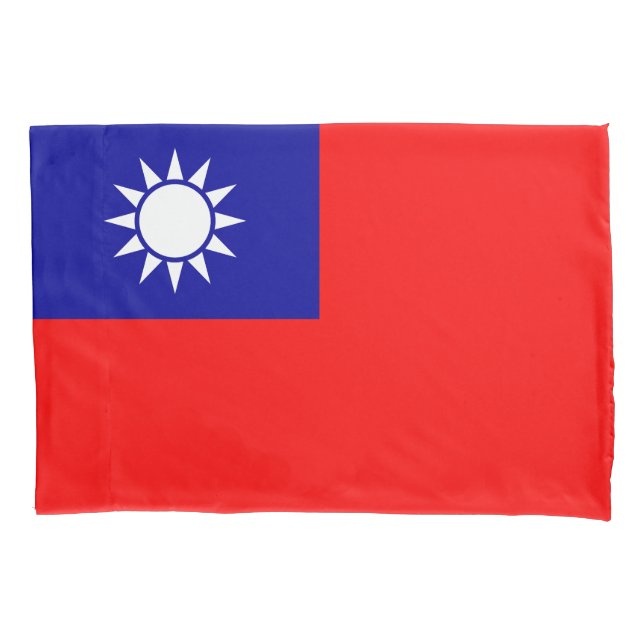 Funda De Cojín Bandera de Taiwán (Anverso)