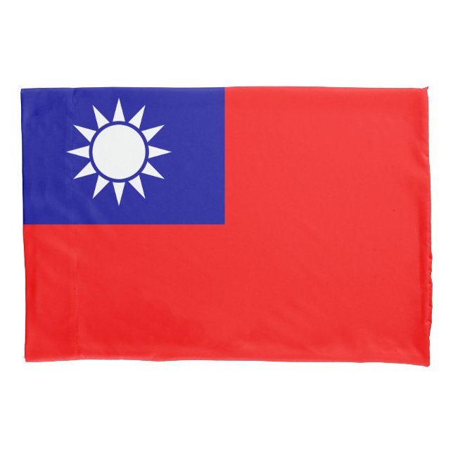 Funda De Cojín Bandera de Taiwán (Anverso)