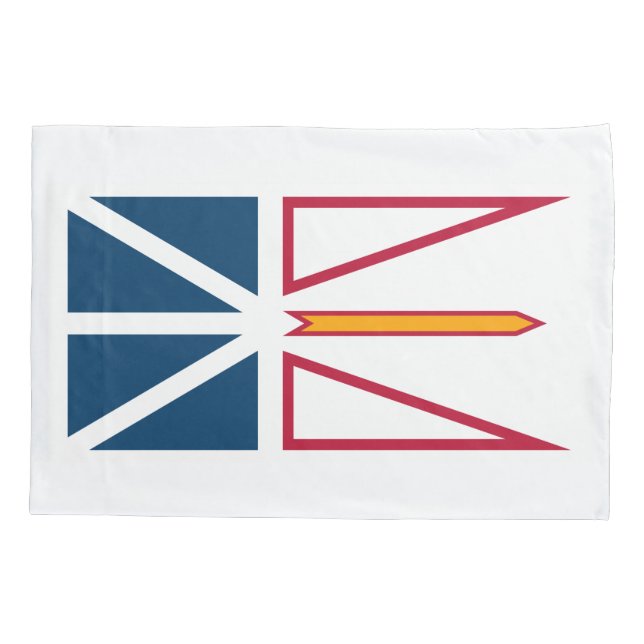 Funda De Cojín Bandera de Terranova y Labrador (Canadá) (Reverso)