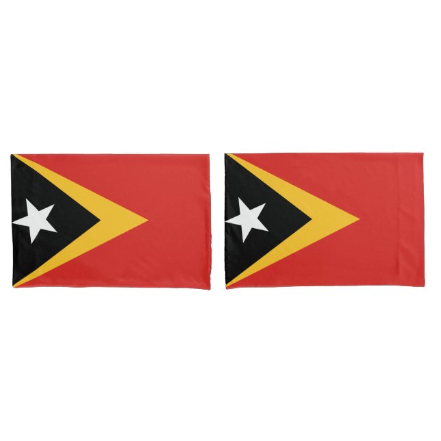 Funda De Cojín Bandera de Timor Oriental (Anverso - Set)