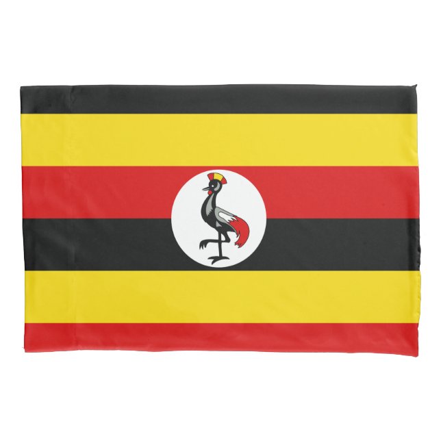Funda De Cojín Bandera de Uganda (Uganda) (Anverso)
