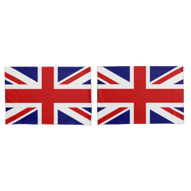 Funda De Cojín Bandera de Union Jack del Reino Unido (Anverso - Set)