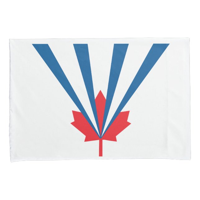 Funda De Cojín Bandera de Vaughan (Ontario, Canadá) (Anverso-Derecho)