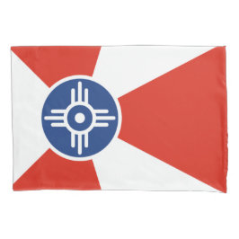 Funda De Cojín Bandera de Wichita (Kansas, Estados Unidos)