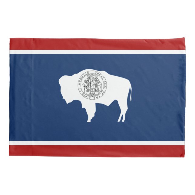 Funda De Cojín Bandera de Wyoming (Reverso)