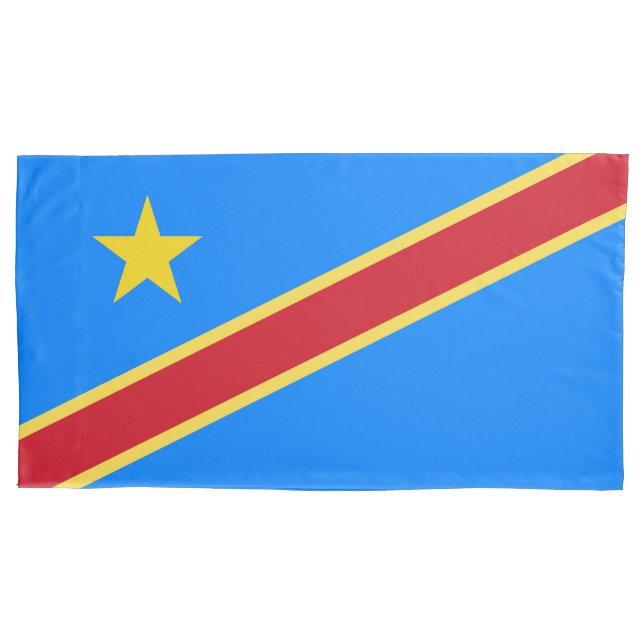 Funda De Cojín Bandera del Congo (Anverso)