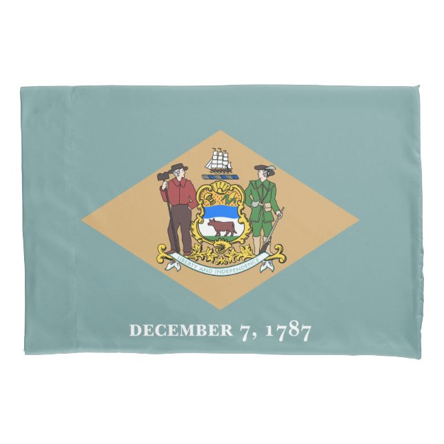 Funda De Cojín Bandera del estado de Delaware (DE, EE. UU.) (Anverso-izquierdo)