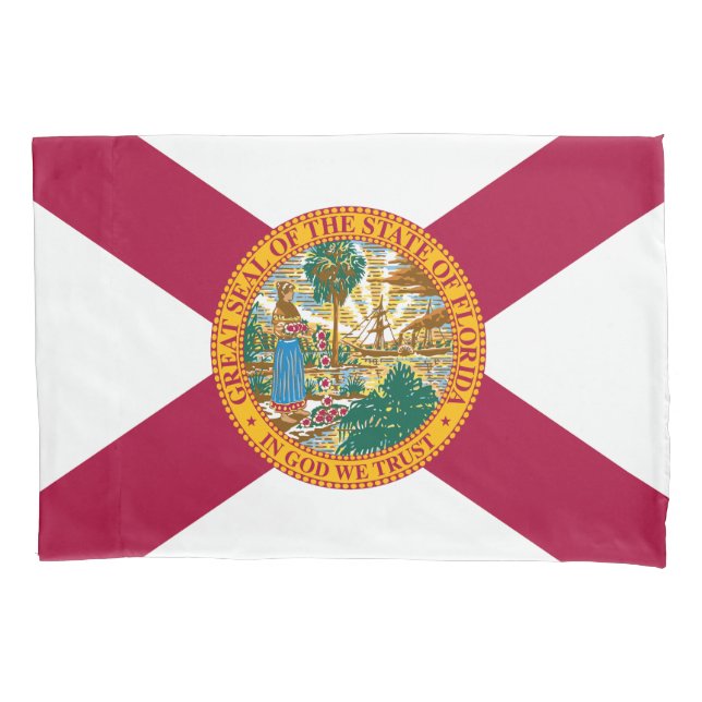 Funda De Cojín Bandera del estado de Florida (Anverso)