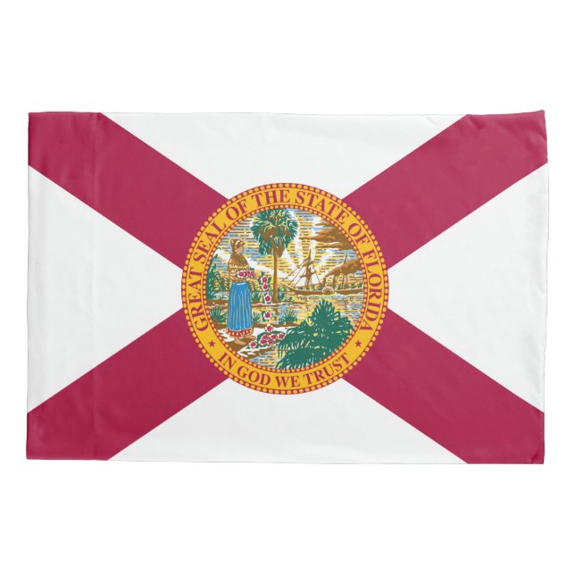 Funda De Cojín Bandera del estado de Florida (Reverso)