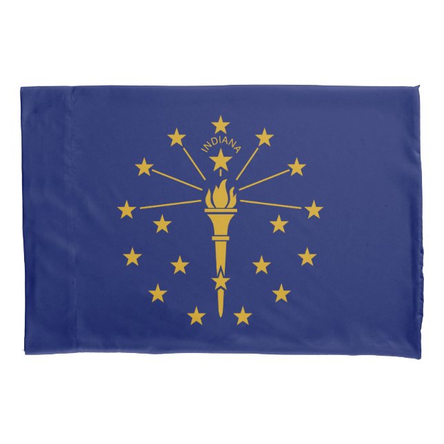 Funda De Cojín Bandera del Estado de Indiana (Anverso)