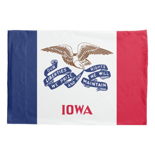 Funda De Cojín Bandera del Estado de Iowa (Reverso)