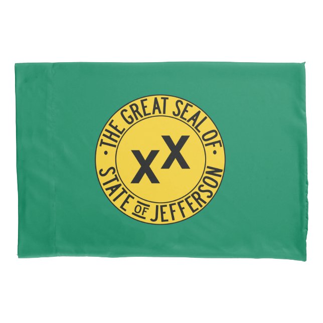 Funda De Cojín Bandera del Estado de Jefferson propuesto en Estad (Anverso)