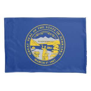Funda De Cojín Bandera del estado de Nebraska