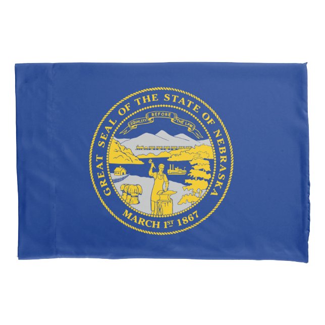 Funda De Cojín Bandera del Estado de Nebraska (Anverso)