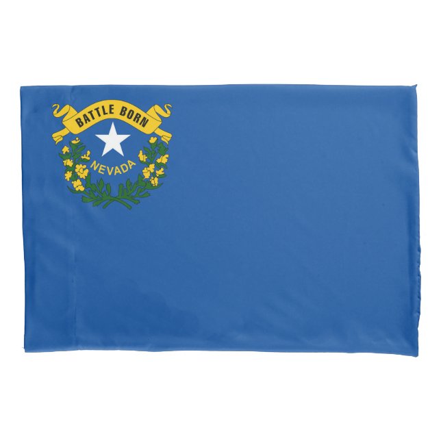 Funda De Cojín Bandera del estado de Nevada Imprimir Patriotaje (Anverso)