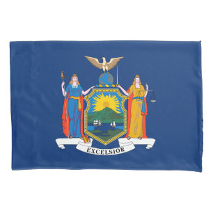 Funda De Cojín Bandera del estado de Nueva York