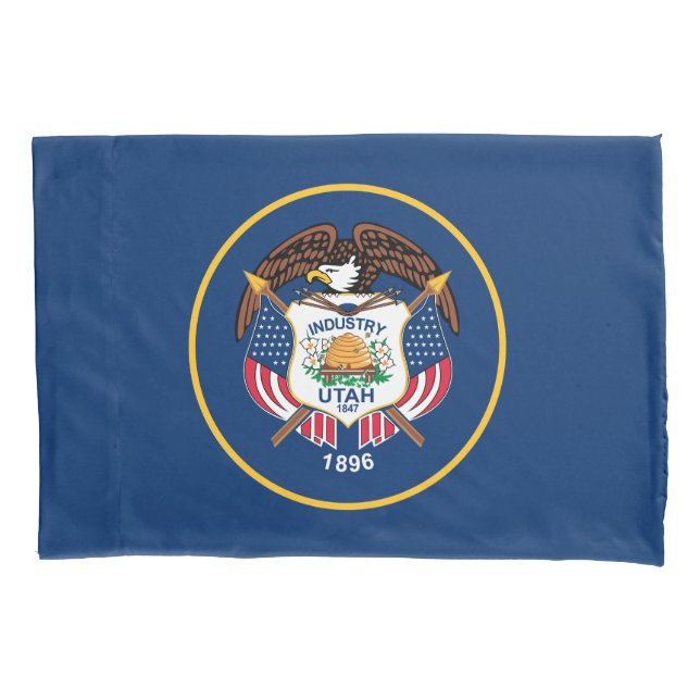 Funda De Cojín Bandera del estado de Utah (Anverso)