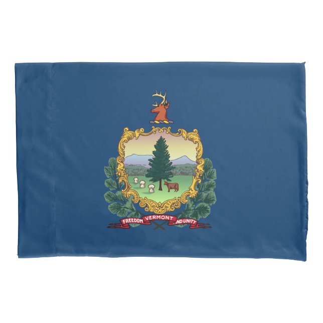 Funda De Cojín Bandera del Estado de Vermont (Anverso)