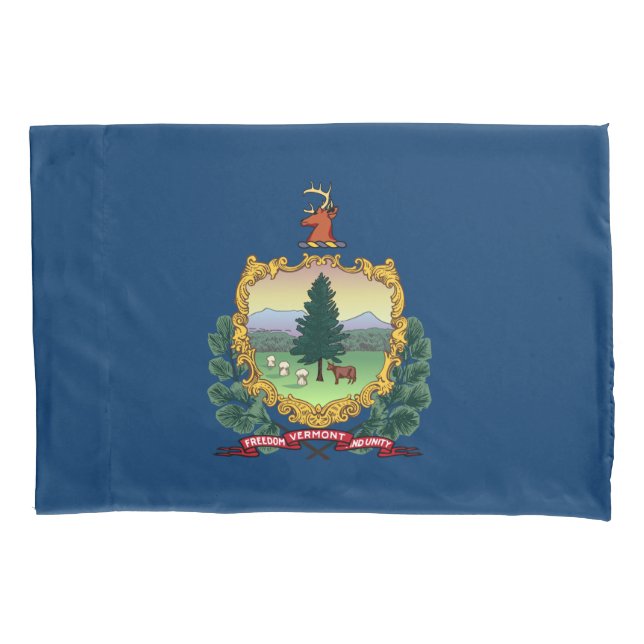 Funda De Cojín Bandera del Estado de Vermont (Anverso)