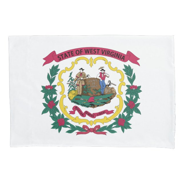 Funda De Cojín Bandera del Estado de Virginia Occidental (Anverso)