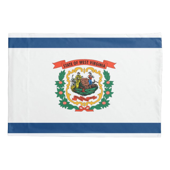 Funda De Cojín Bandera del Estado de Virginia Occidental (Reverso)