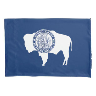 Funda De Cojín Bandera del estado de Wyoming