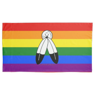 Funda De Cojín bandera del orgullo de dos espíritus de SlipperyJo