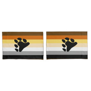 Funda De Cojín Bandera del Orgullo de los Osos con Pata