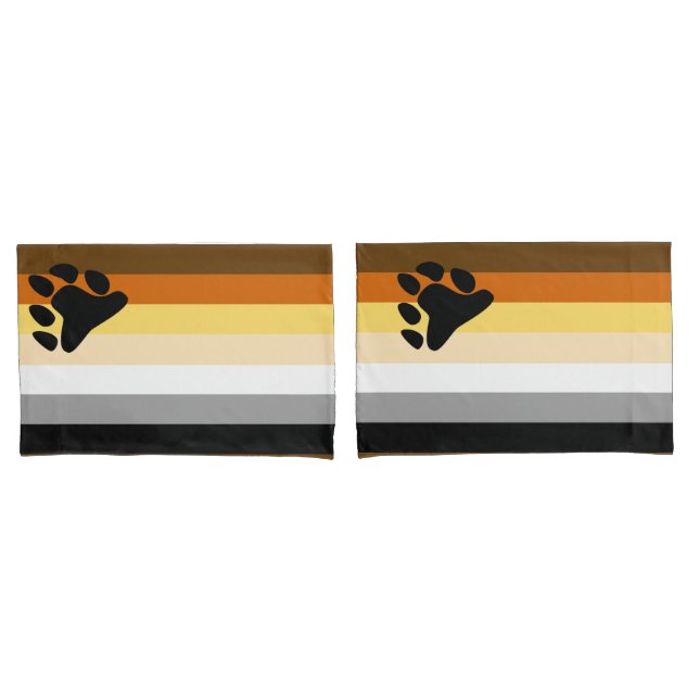 Funda De Cojín Bandera del Orgullo de Osos (Anverso - Set)