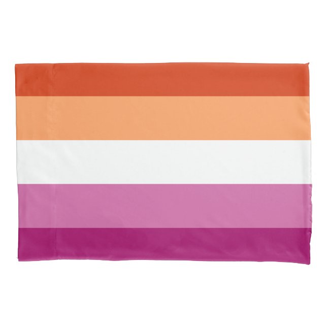 Funda De Cojín Bandera del Orgullo Lesbiano LGBTQ (Anverso)