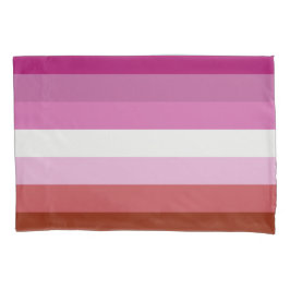 Funda De Cojín Bandera del Orgullo Lesbiano Rosa