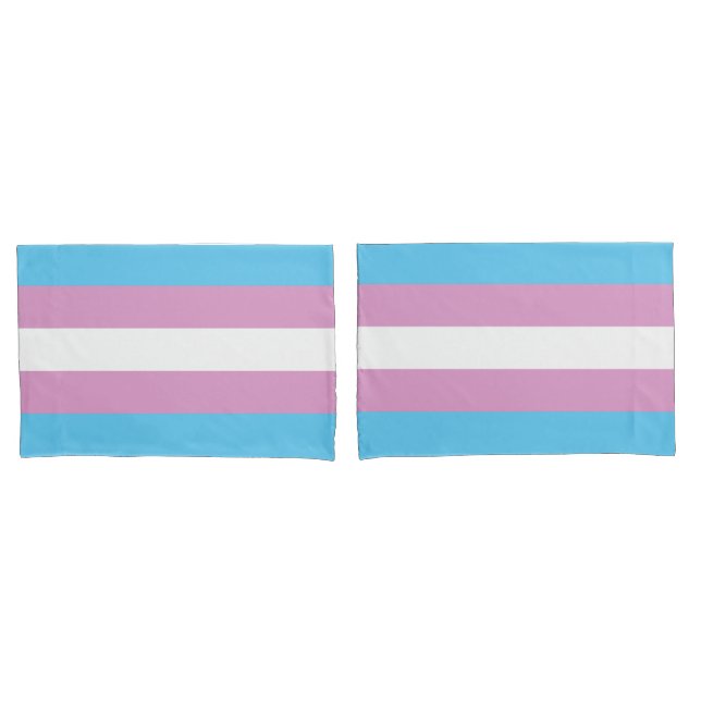 Funda De Cojín Bandera del Orgullo Trans (Anverso - Set)