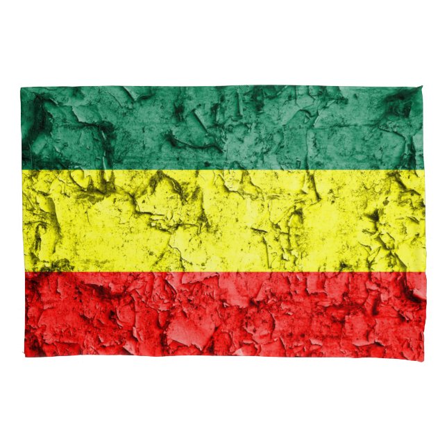 Funda De Cojín Bandera del reggae del vintage (Anverso)
