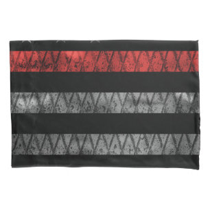 Funda De Cojín Bandera delgada de la línea roja del bombero