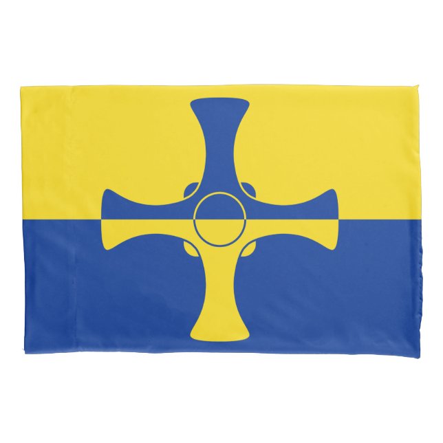 Funda De Cojín Bandera Durham (condado de Inglaterra, Reino Unido (Anverso-izquierdo)