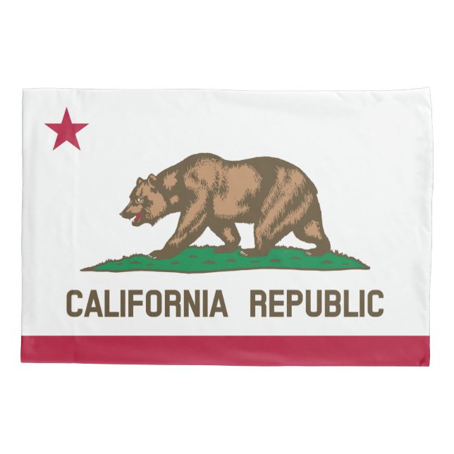Funda De Cojín Bandera estatal de California (Reverso)