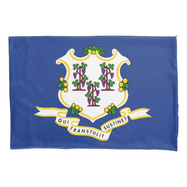 Funda De Cojín Bandera estatal de Connecticut (Anverso)