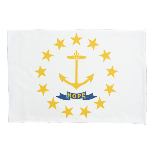 Funda De Cojín Bandera estatal de la isla de Rhode (Anverso)