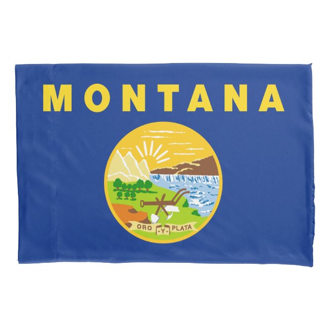 Funda De Cojín Bandera Estatal de Montana (Anverso)