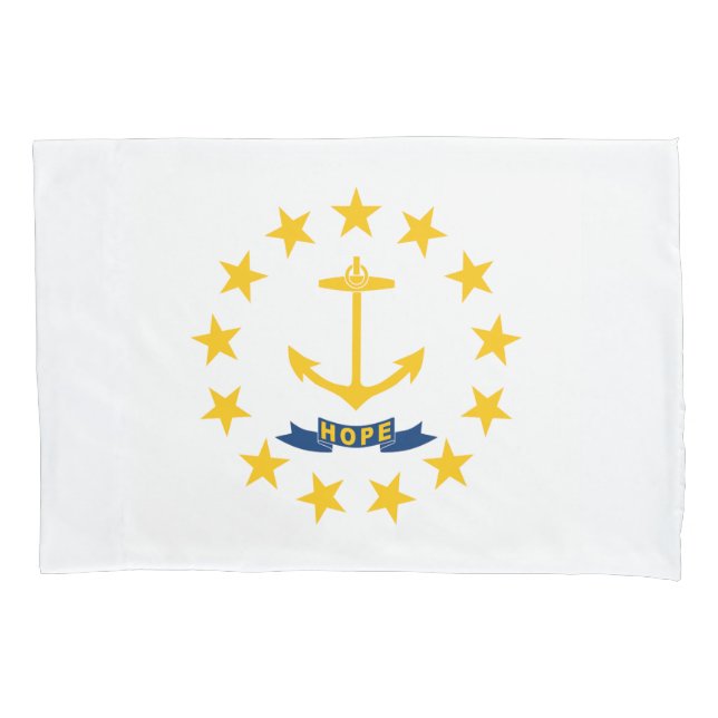 Funda De Cojín Bandera estatal de Rhode Island (Anverso)